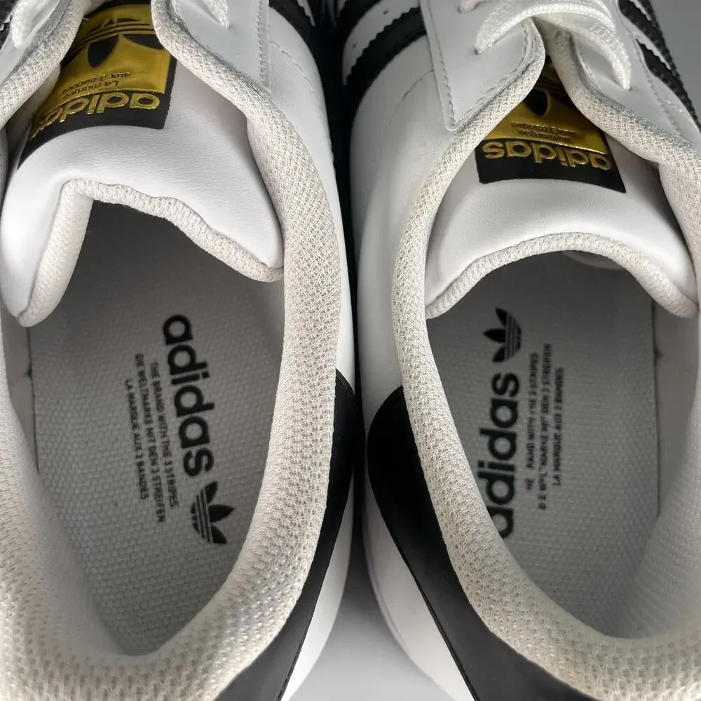 Adidas Superstar Men's 13 White Black Athletic Lifestyle Shoes Casual Sneakers
